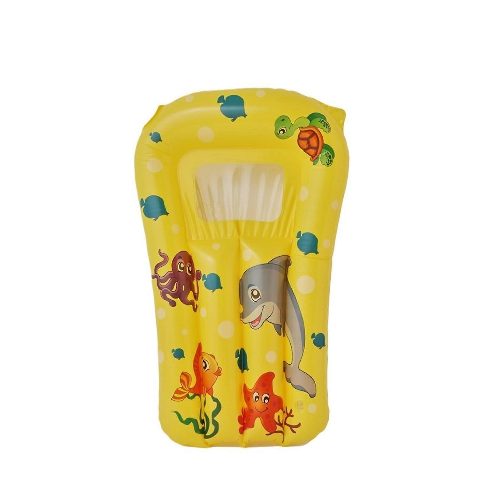 Inflatable Pool Float Air Mattress Water Hammock Swimming Ring for Pool Bathtub in Yellow – Durable and Comfortable Design