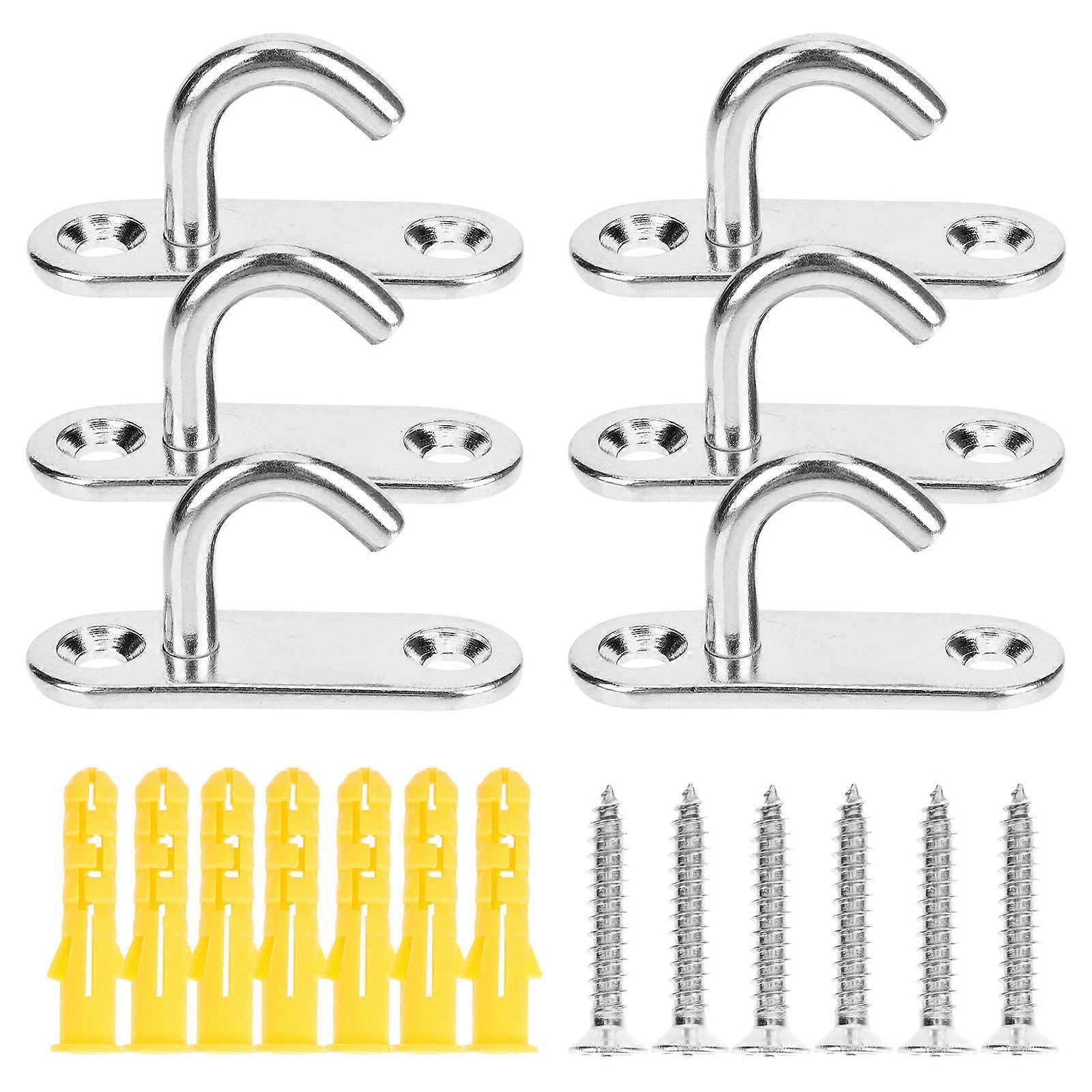 Here's a refined product description for your **6pcs Pad Eye Plate Open Hook Heavy Duty Screw Mount Hanger**, ideal for use in online listings or