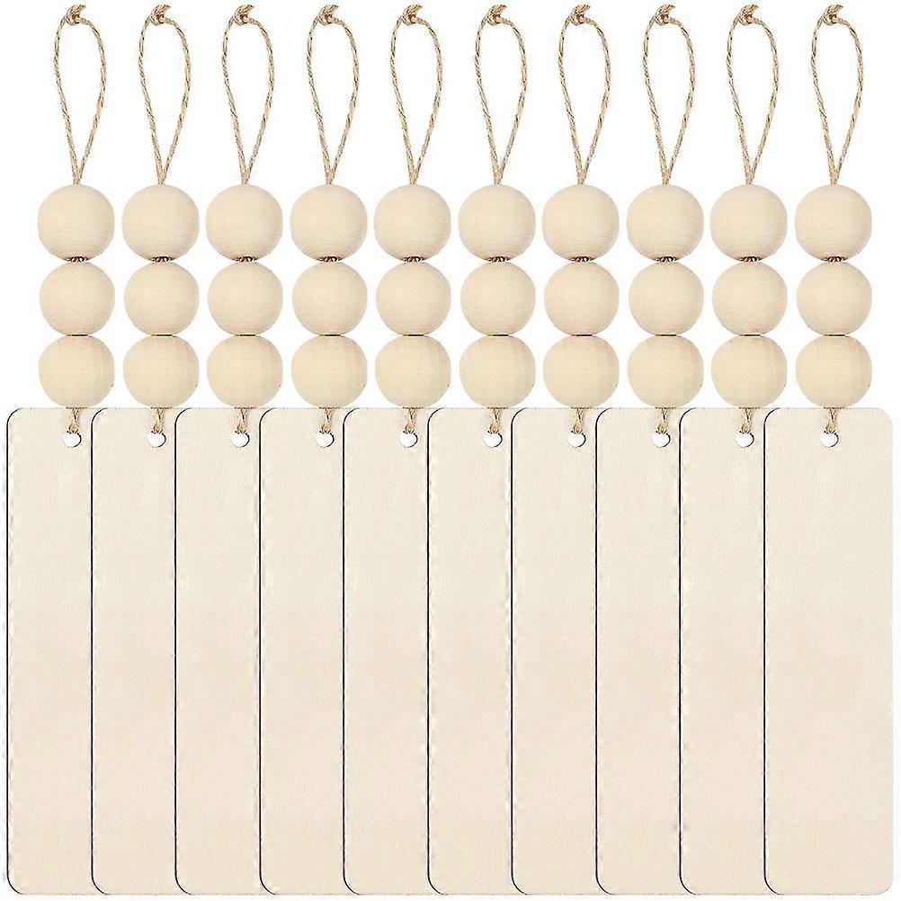 Khaki Wooden Bookmarks Blank For DIY Crafts 1 Set Rectangular Shape 12x3.2cm Excellent Craftsmanship 36Pack