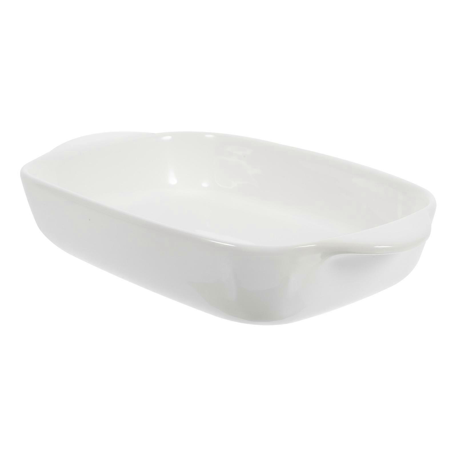 Double Handle Baking Dish Ceramic Tableware Household Salad Bowl Roasting Dish