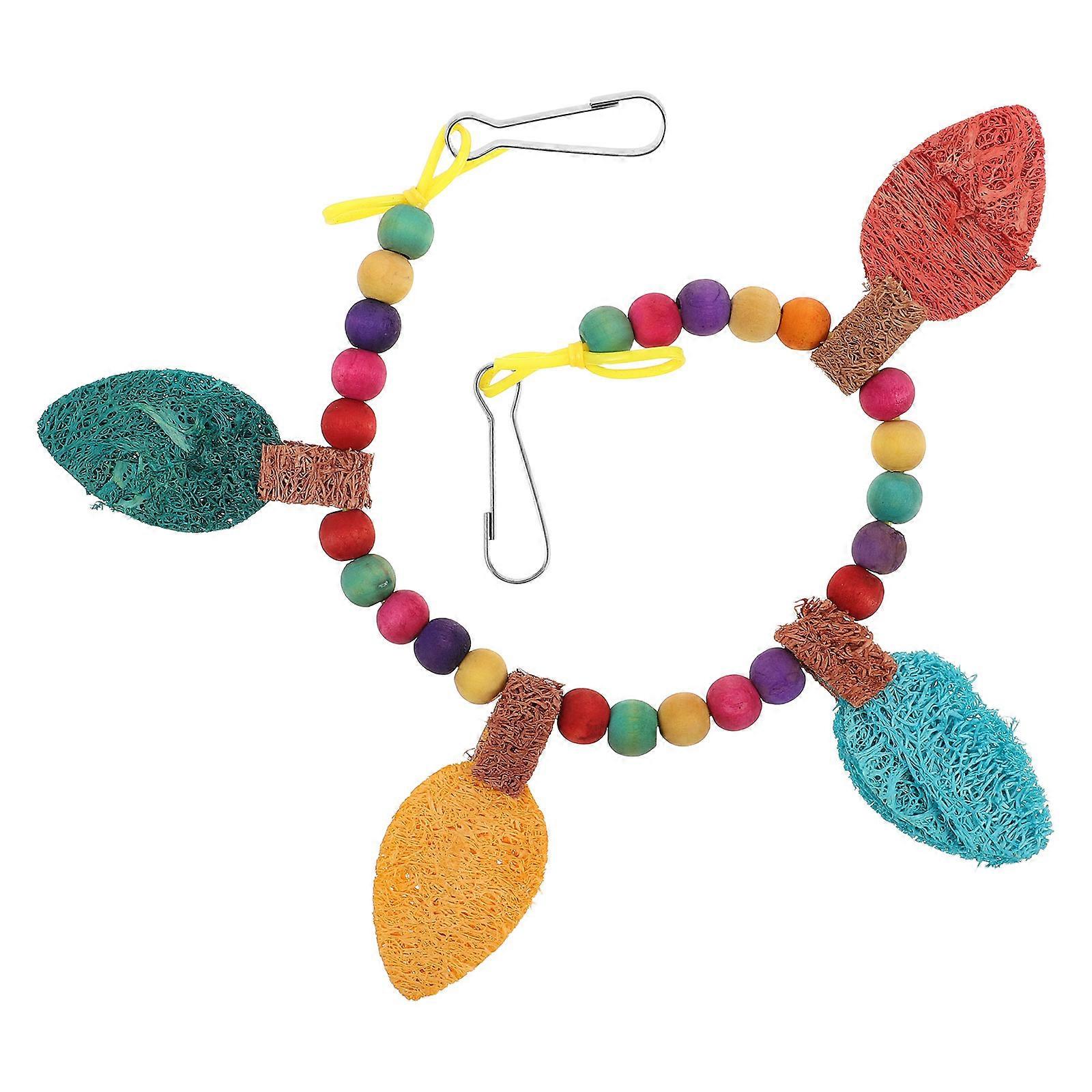 Parrot Chew Toy Bird Cage Hanging Chewing Toy for Behavioral Development