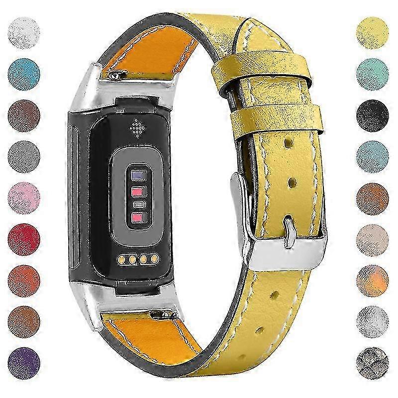 Premium Fitbit Charge 6/5 læderrem - justerbart design