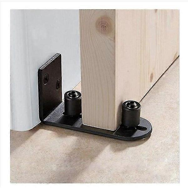 Sliding barn door floor guide, adjustable, black.