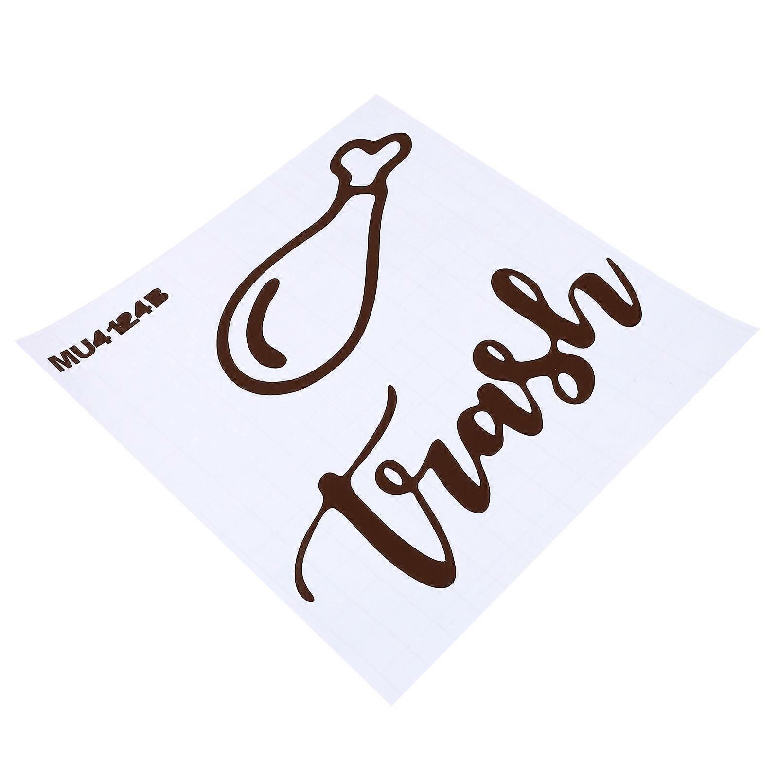 Trash And Recycle Sign Decal Daily Life PVC Waterproof 16x15.5cm Garbage Classification Reminder 1Pcs
