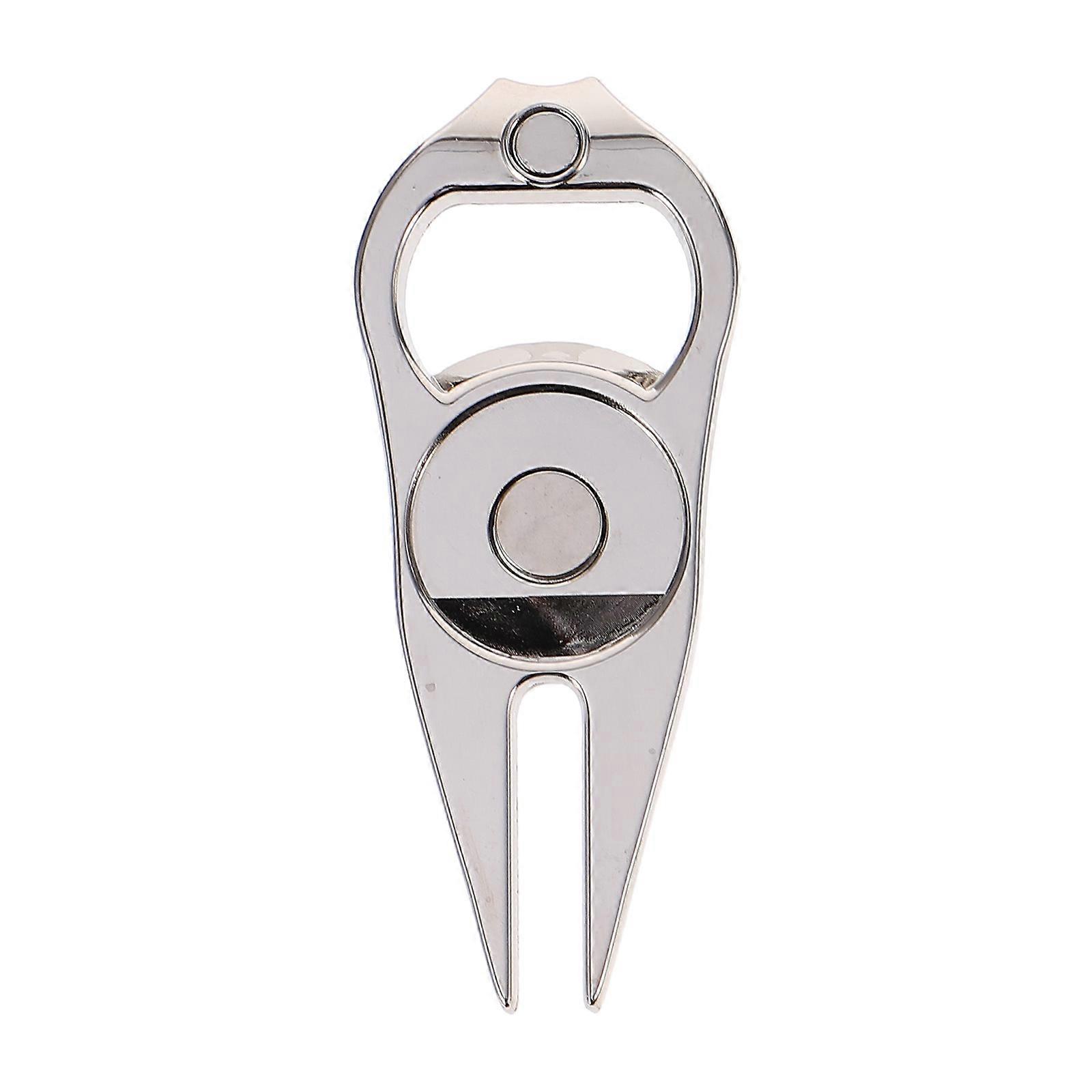 Golf Accessories For Men Zinc Alloy Golfs Divot Tool Ball Marker Silver 8.7x3.5cm 1Set