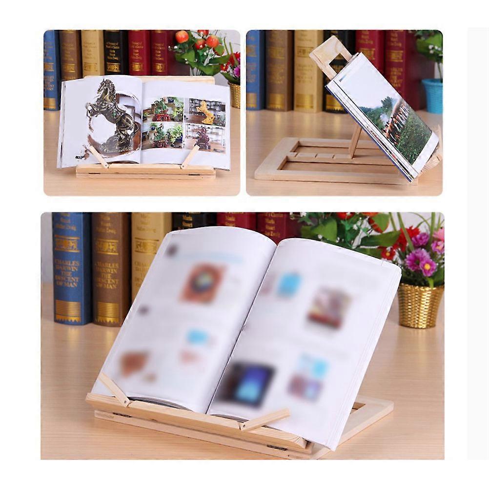 Paper Display Stand Book Reading Holder Adjustable Portable Pine Desktop Book Stand Table Stand Holder 31x25x5cm 1Pack