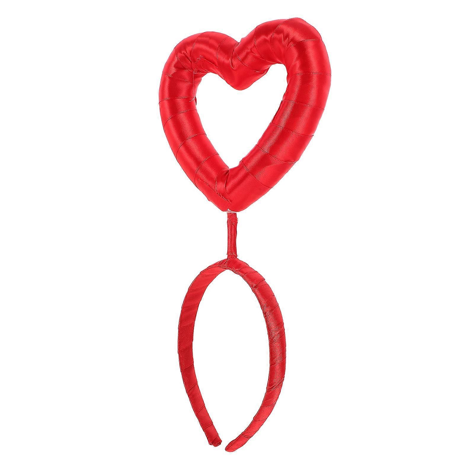 Romantic Heart Design Headband for Girls in Red Perfect for Valentine's Day Decoration and Parties