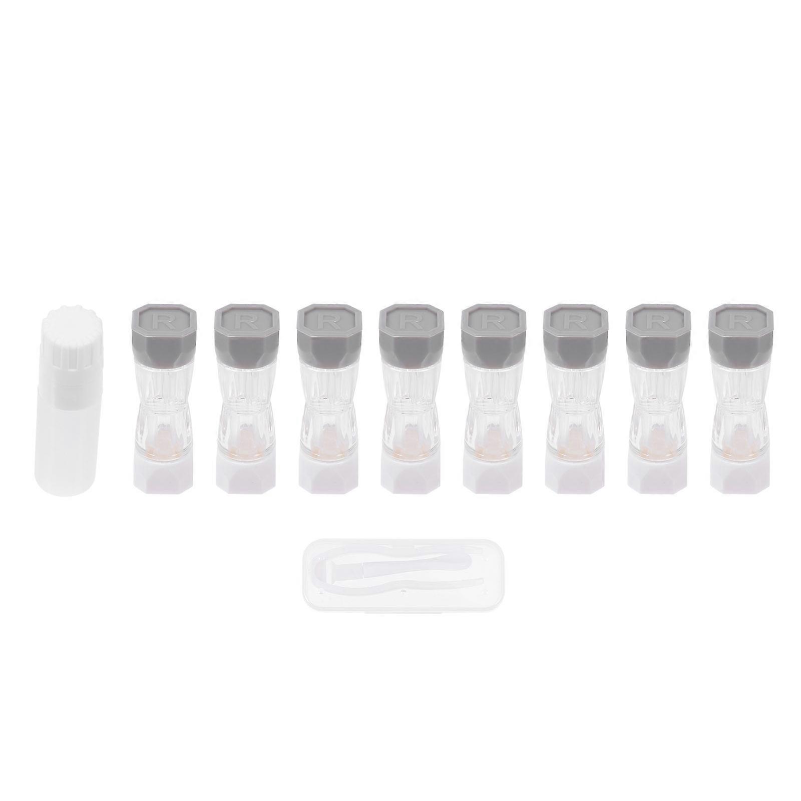 Lens Container Case Eye Box Holder Daily Use Contacts Lens Cases Lens Protection Square Shape PP 8Set