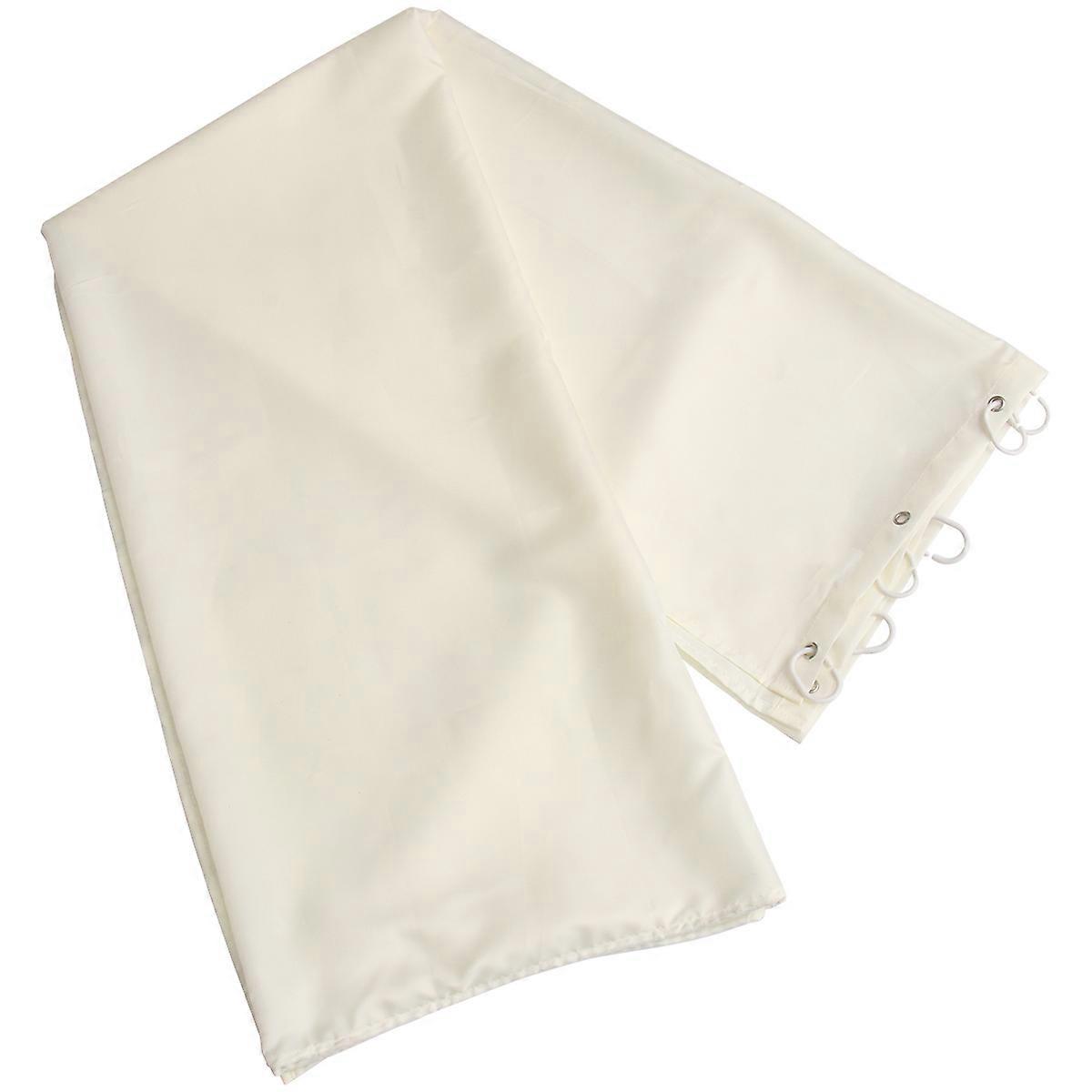 Thickened Plain White Shower Curtain with Complete Accessories for Bathrooms