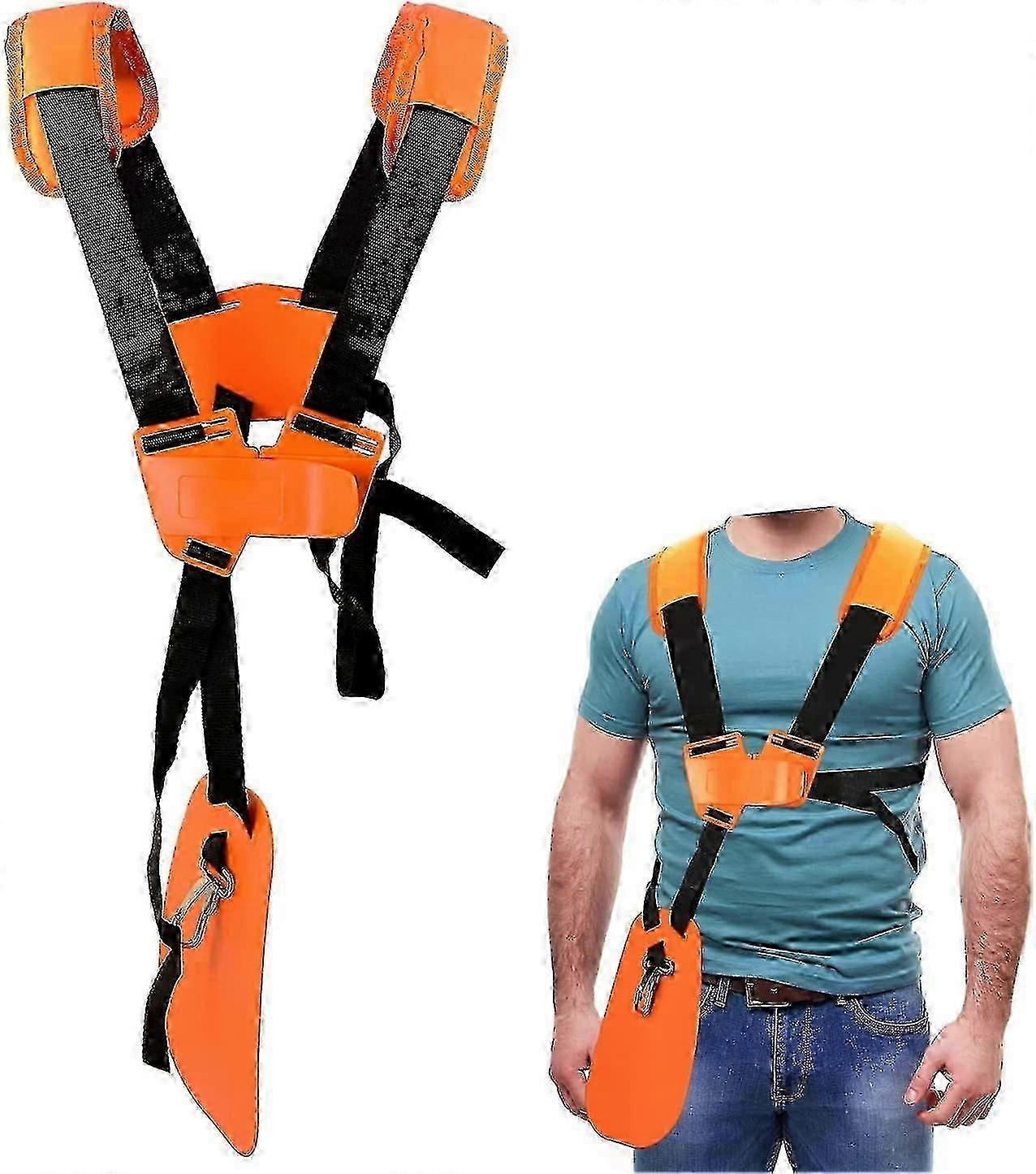 Stihl - Arns כתף כפולה עם גינון רצועת ניילון מתכווננת (עבור Stihl Fs, סדרת km), כתום