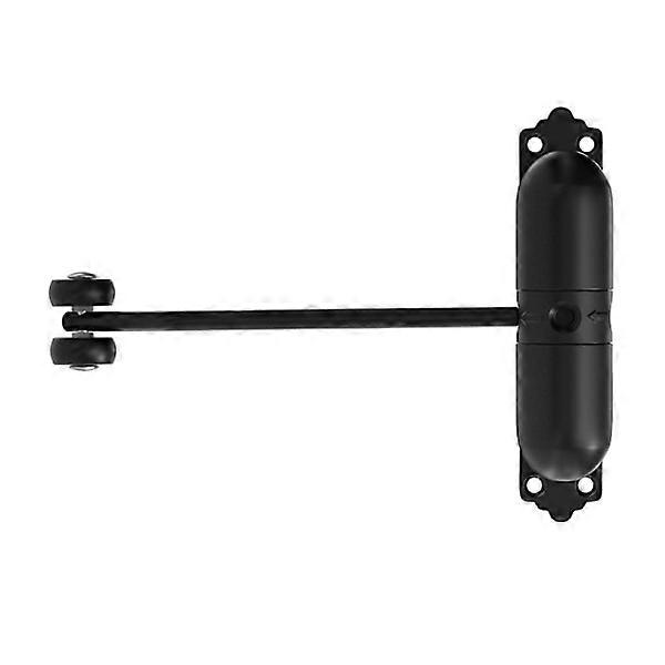 Door Closer, Adjustable Door Closer, Automatic Spring Closer, Tension Spring Door Closer, for Automatic Closing of Various Doors (Black)