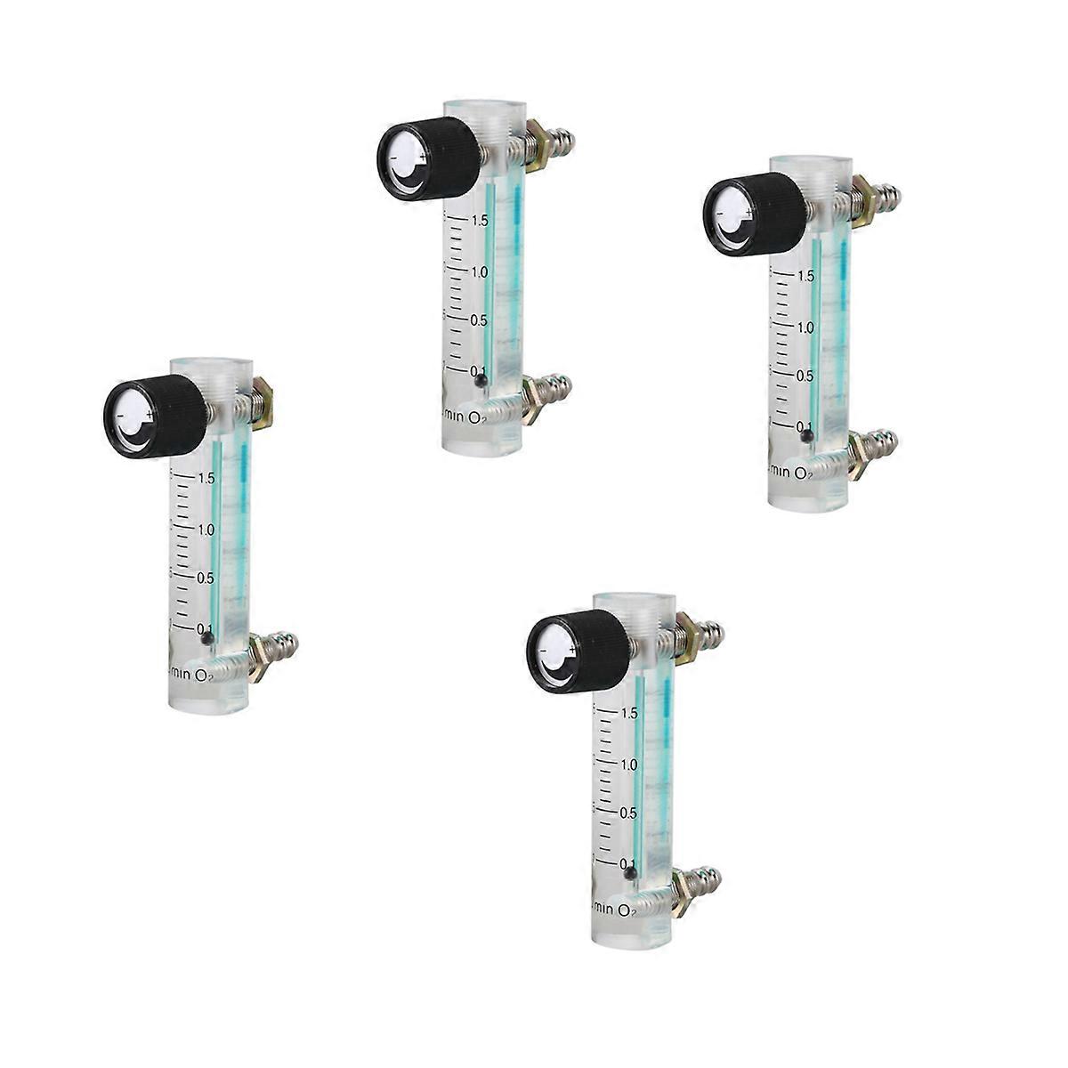 4X 0.1-1.5LPM 1.5L Oxygen Flow Meter Flowmeter with Control Valve for Oxygen Air Gas