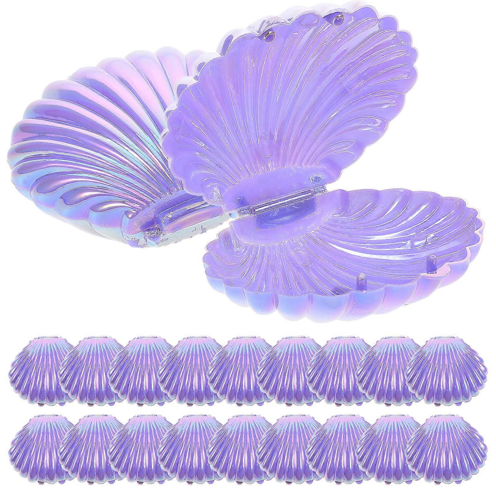 20Pcs Seashell Shaped Candy Boxes for Decorative Jewelry Trinkets and Party Favors