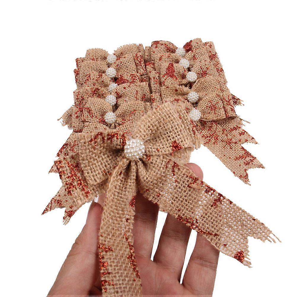 Handmade Burlap Bows for , Decorative Ribbon Knots, Craft Ideas