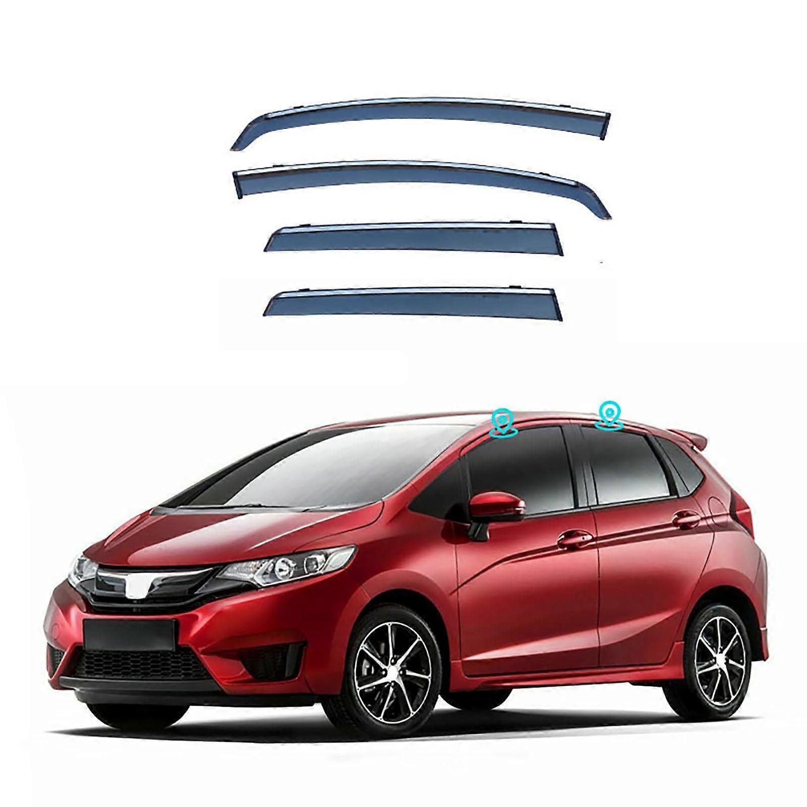 Compatible with FIT/Jazz Hatchback MK3GK 2014, 4Pcs Car Side Window Rain Visor