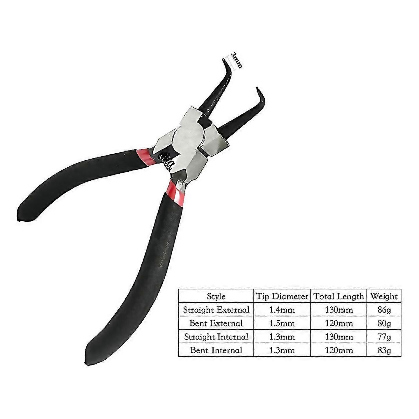 For Small Snap Ring Pliers Set Mini Internal External Circlip Plier