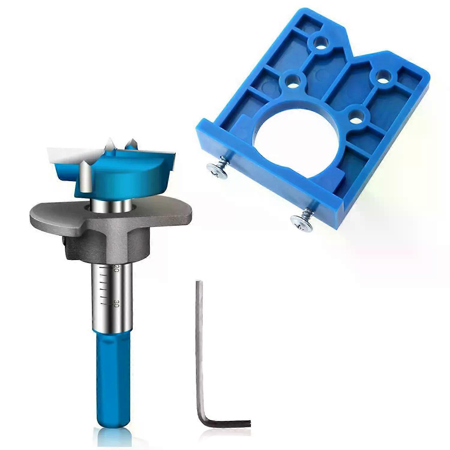 Adjustable 35mm Hinge Hole Locator Hinge Drilling Tool for Woodworking Hidden Guide Hinge Hole Drill Guide Locator Hole Opener