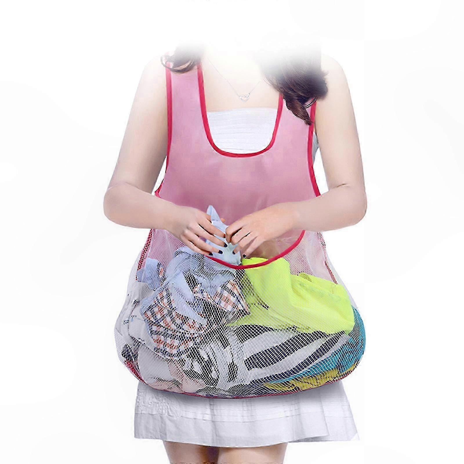 Waterproof Balcony Drying Apron, Portable Laundry Bib with Large Capacity for Household Use