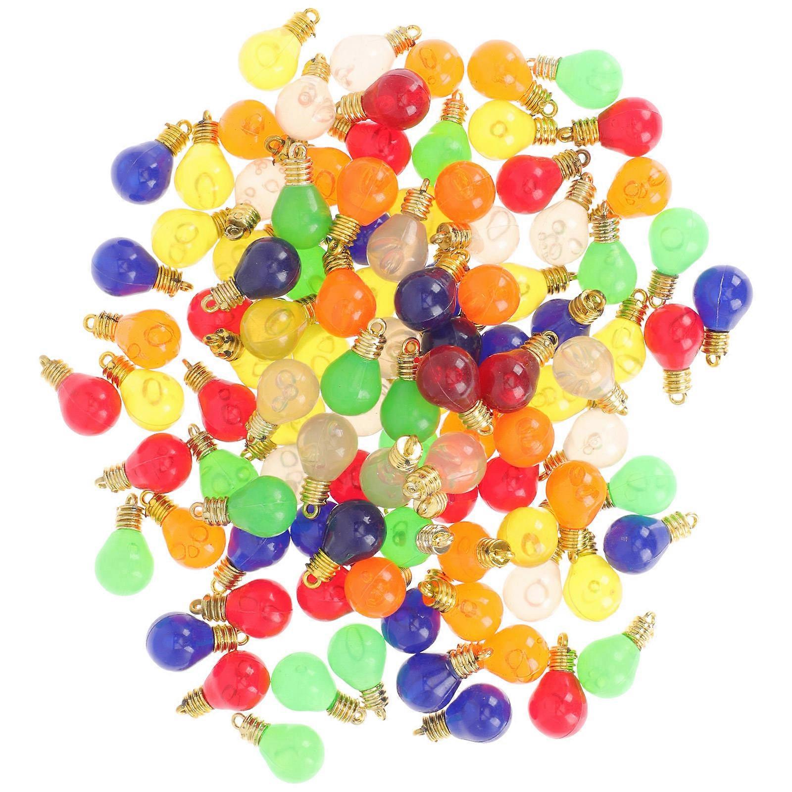 Colorful Plastic Christmas Bulb Beads for DIY Jewelry & Holiday Craft Decorations – Creative Ornament Beads for Tree and Home Decoration Supplies