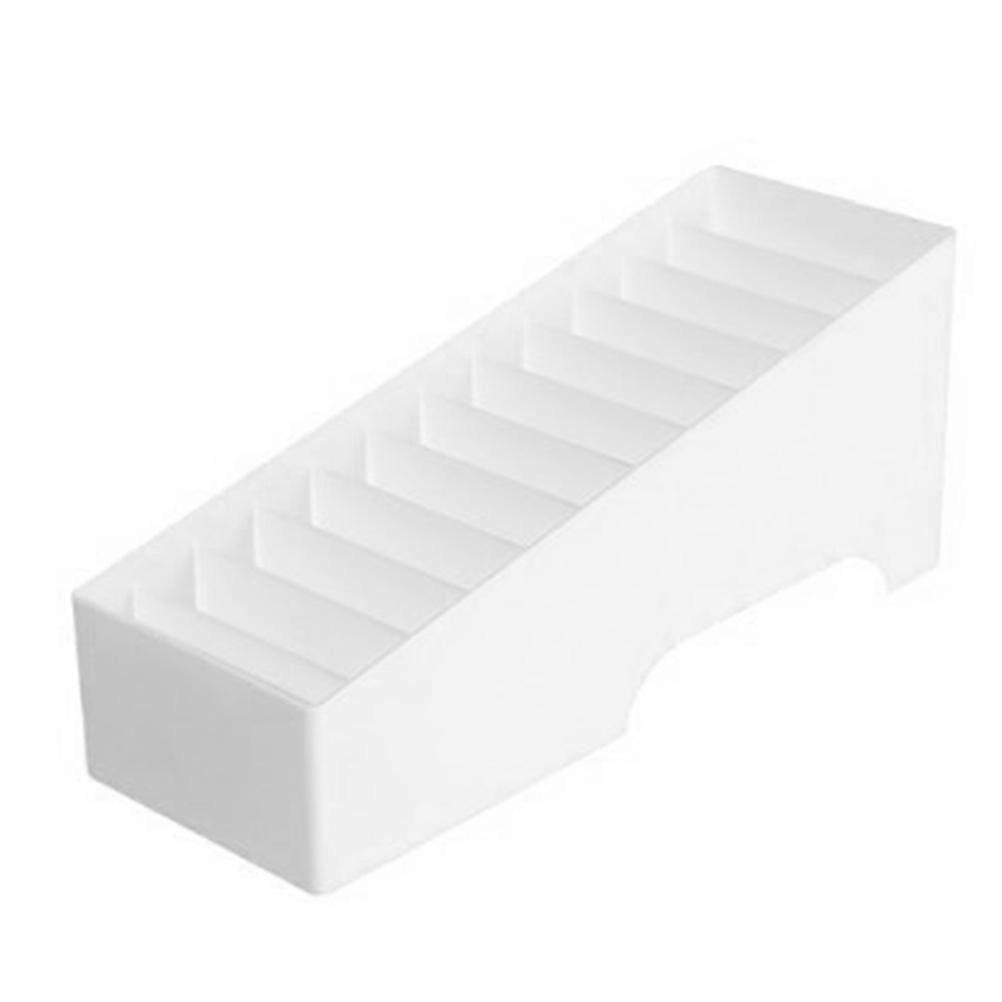 Plastic Phone Storage Case with Multi-compartments for Organized Desk Use White