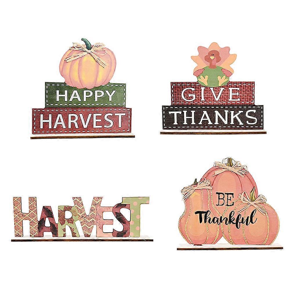 Thanksgiving Decorations 4 Pieces Assorted Color Synthetic Material Safe Lightweight