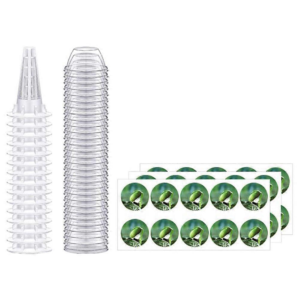 Hydroponic Grow Basket Set with Insulation Lids – Transparent Containers for Indoor Gardening, Ideal for Strawberries, Tomatoes, and Reliable Root