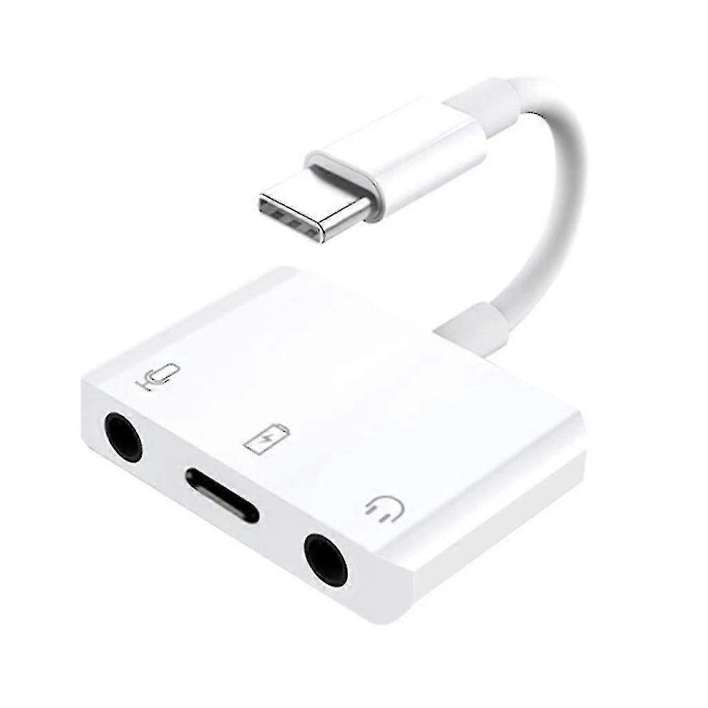 بطاقة صوت USB - C خارجية 3 في 1 من النوع C إلى 3.5 مم محول واجهة سماعة الصوت