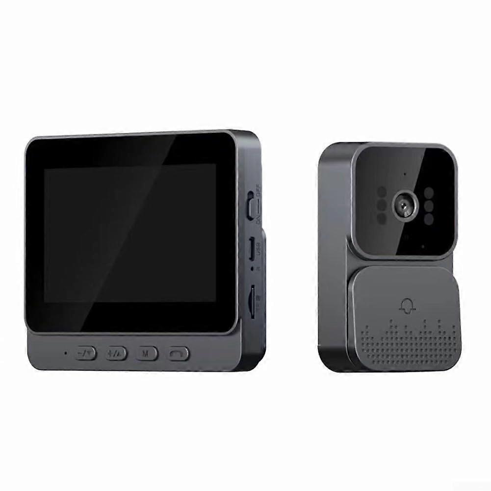 Wireless Doorbell Camera, 4.3 Inch TwoWay Video Intercom with Photo Memory, Remote Home Monitoring