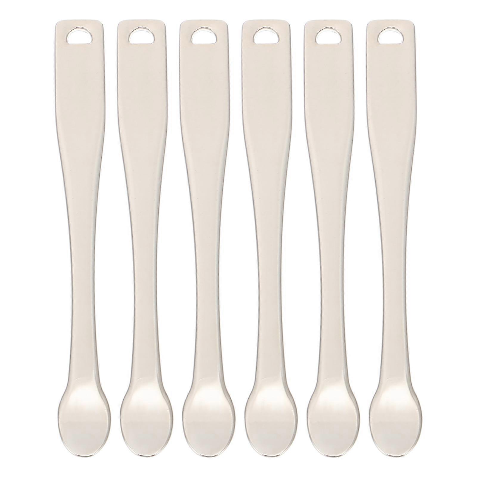 6pcs Electroplated Face Cream Applicator Spoons Skincare Tools for Creams, Lotions, Sampling & Makeup Application Portable Beauty Spoons