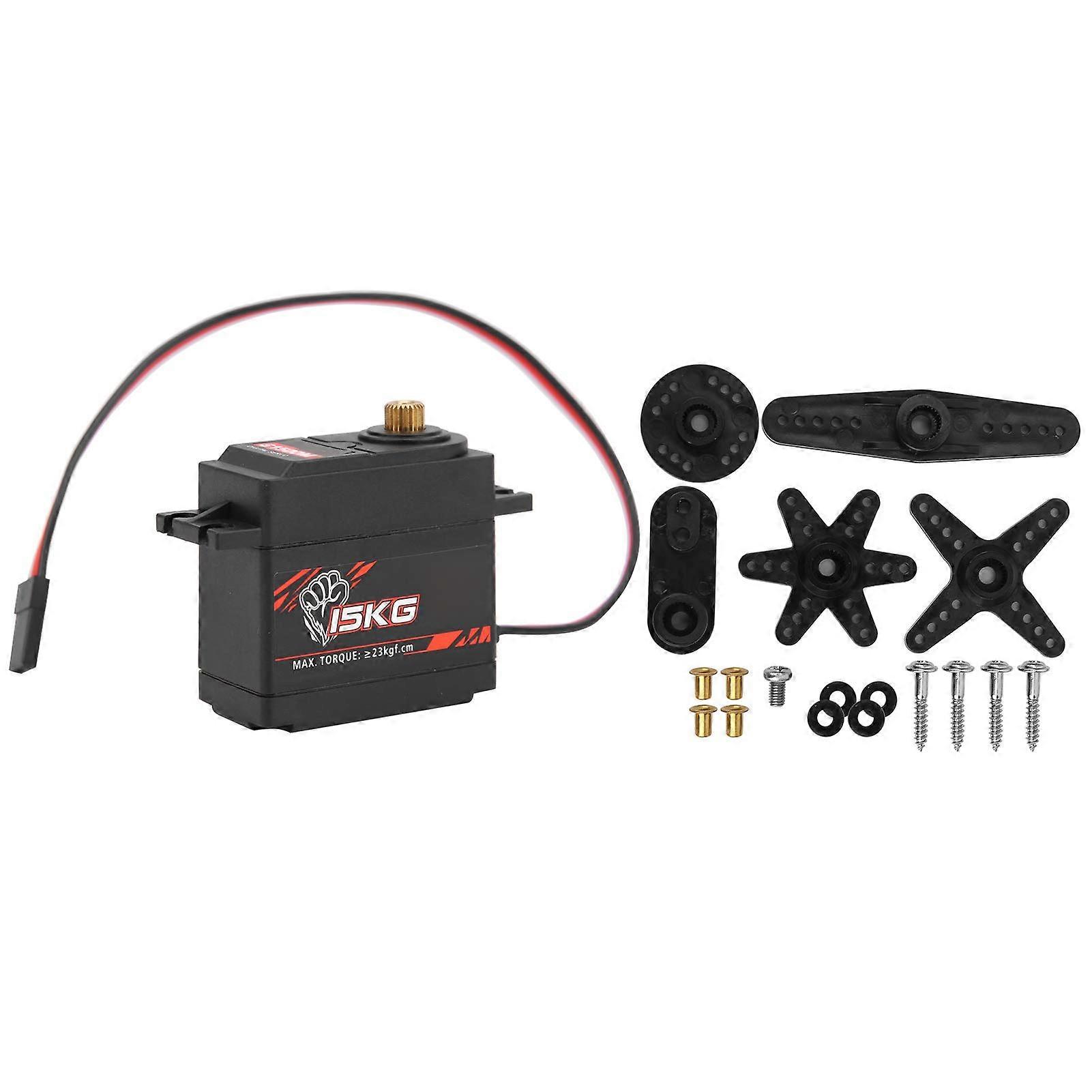 RC Transmission Digital Servo Motor 15 kg S1500 Metal Gear Steering Servo Motor Suitable for 1/8 1/10 RC Rigid Wing Aircraft Smart Robot