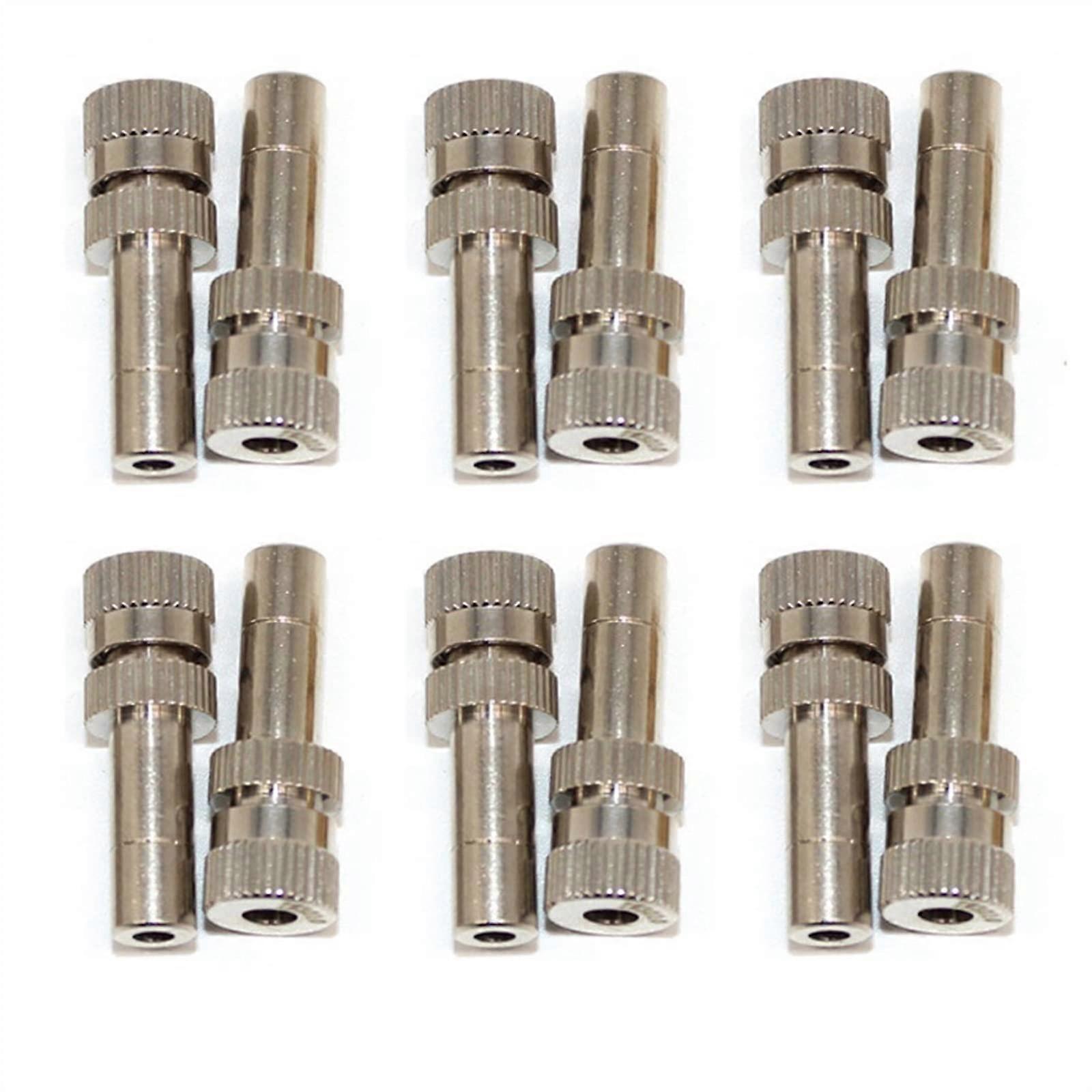 Brass Nozzle Pack of 40, 6 mm Connection, 0.8 mm Mist Nozzles for Cooling Systems and Misting Applications