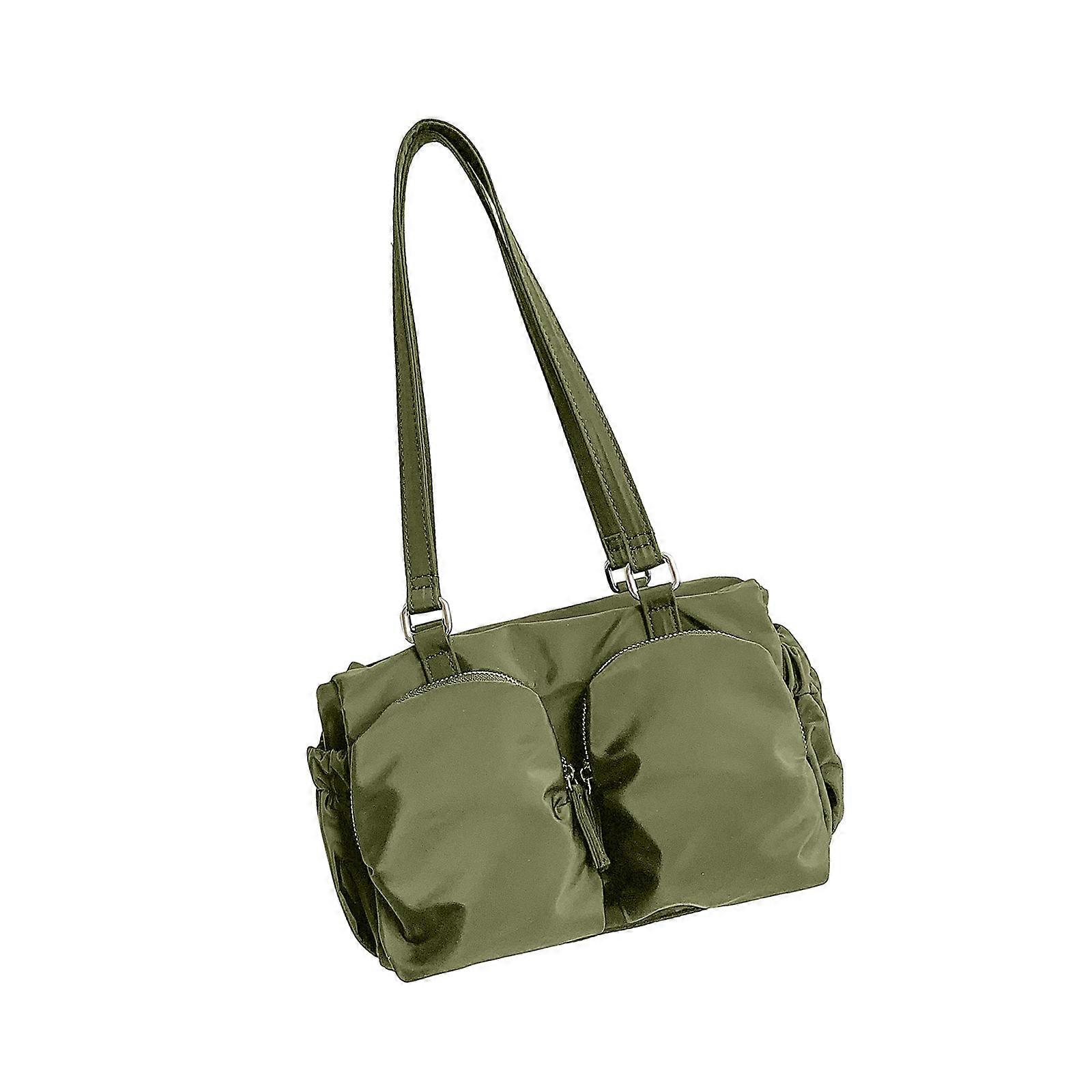 حقيبة نسائية حقيبة كتف أنيقة حقيبة مقبض علوي حقيبة نايلون الإبط حقيبة تنقل حقيبة عصرية تحت الإبط للتسوق الأخضر