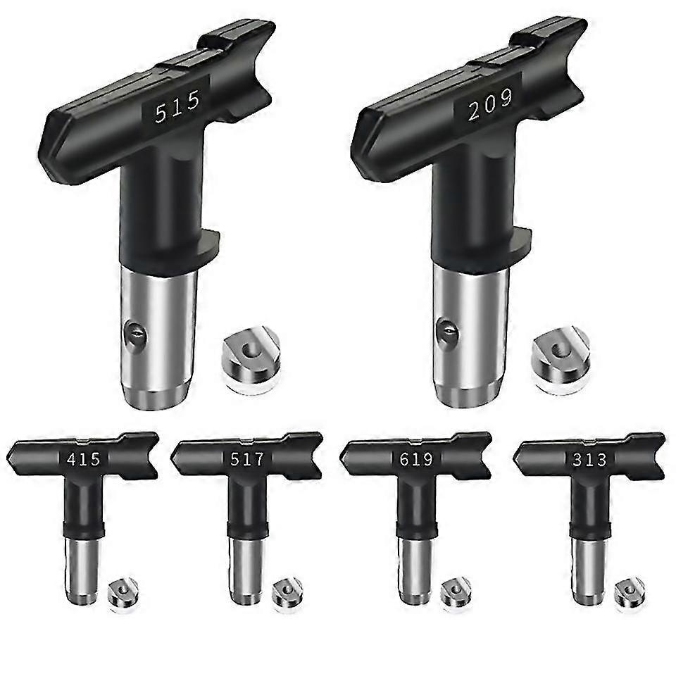 For 6pcs tips for airless paint sprayer reversible