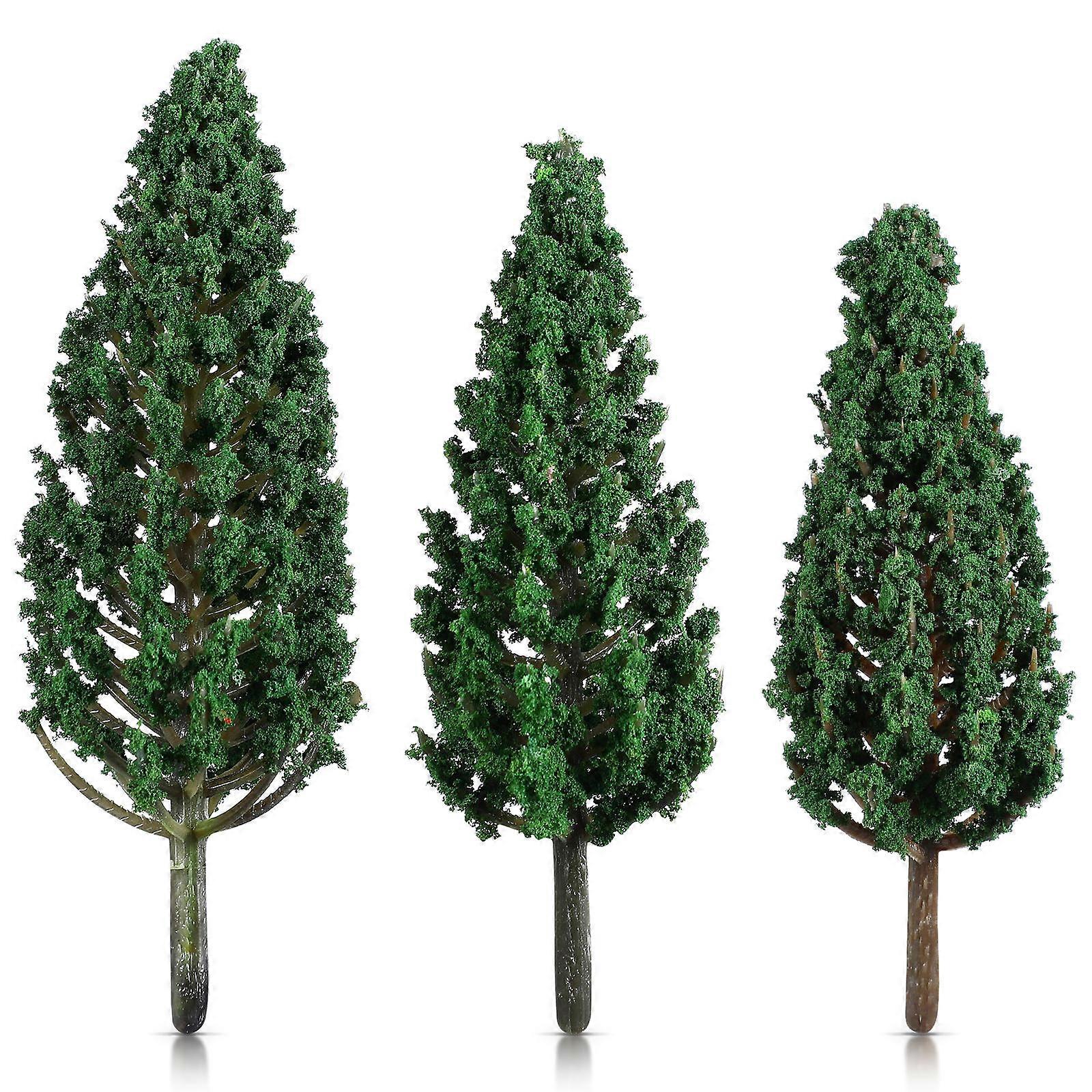 24 Pcs Model Trees for Miniature Landscape Scenery Train Models Fake Trees for Sand Table DIY Craft Ornaments