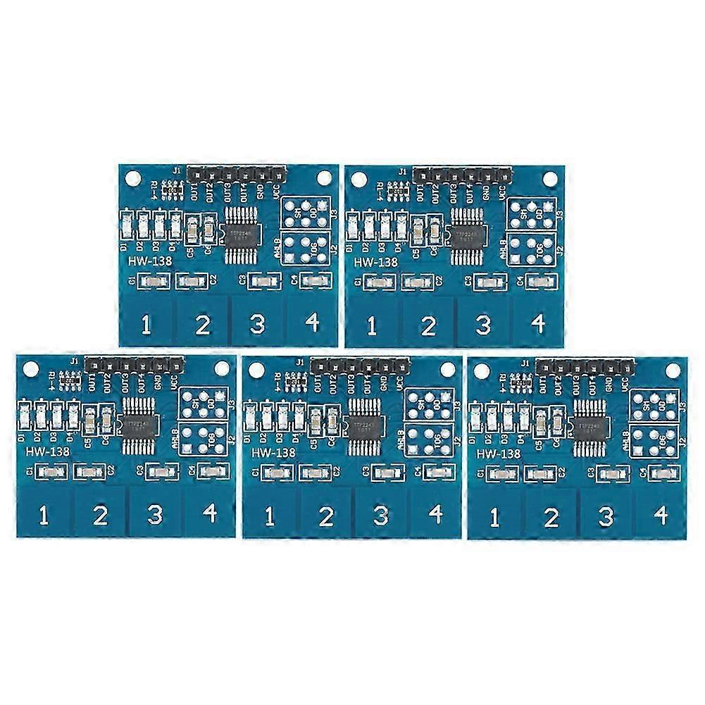 5Pcs Touch Switch Module TTP224 Capacitive 4 Channels Digital Sensor Electrical Equipment