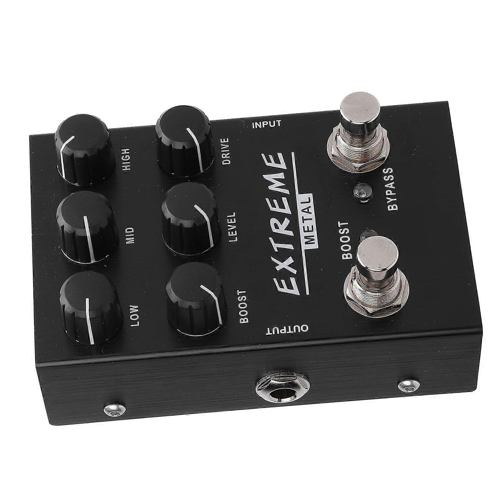 SA-03 Guitar Effect Pedal 3-Band EQ Boost Distortion DC 9V Alloy
