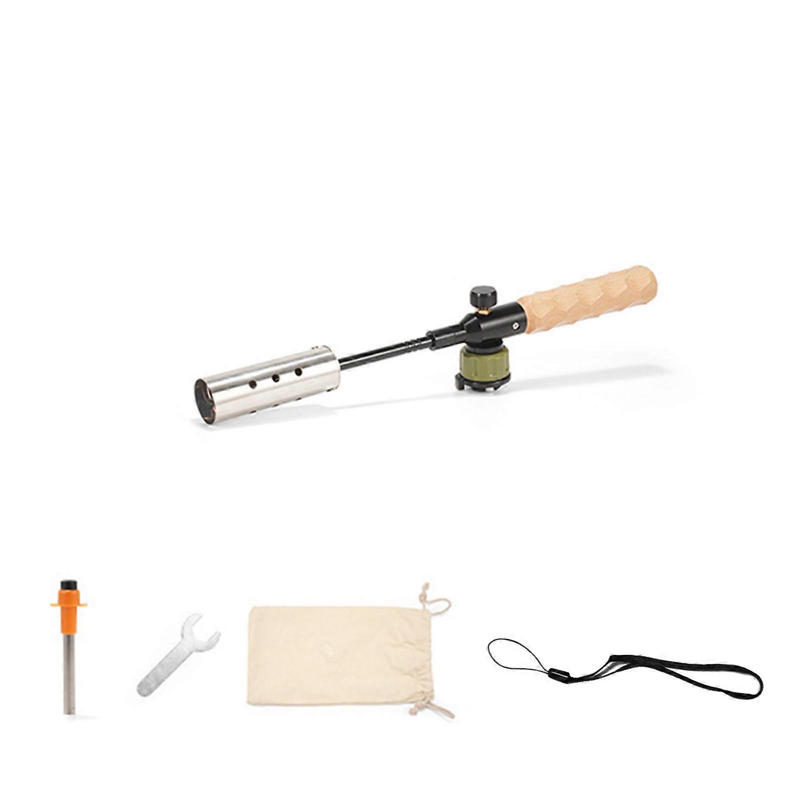 Portable Flamethrower Adjustable Firepower with Storage Bag Weed Torch for Outdoors