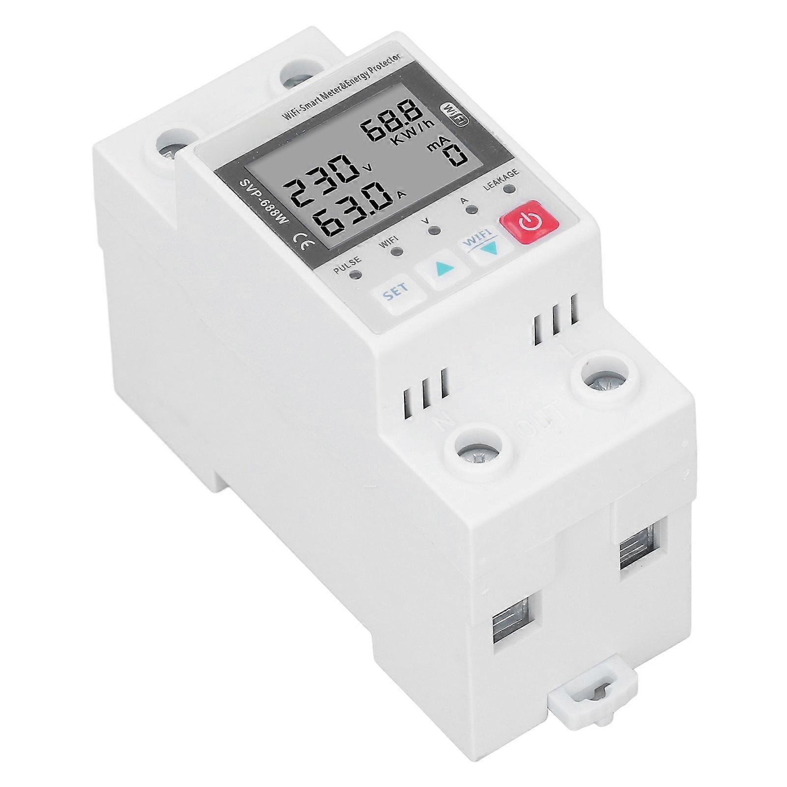 WiFi 230V 63A Over/Under Voltage Power Protector with Remote