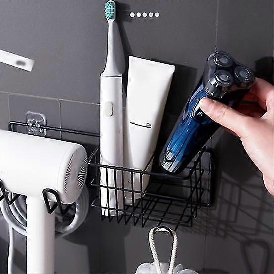 1 Set Hair Dryer Bracket Easy-Access Storage Easy to Install Simple Hollow Out Hair Dryer Bracket Bathroom Supply