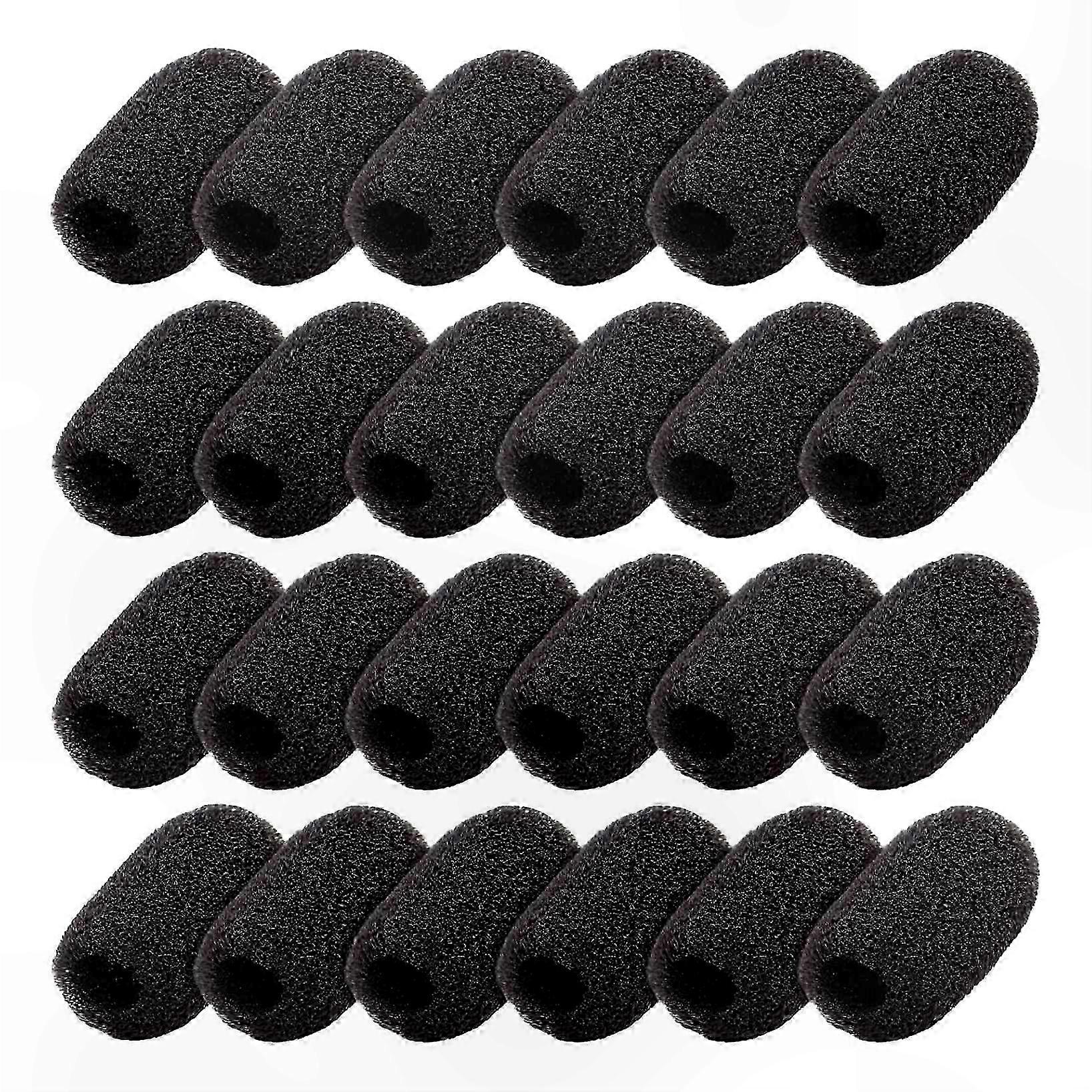 24-Pack Mini Foam Windscreens for Lapel Mics with Headset Protection Sponges for Portable Devices