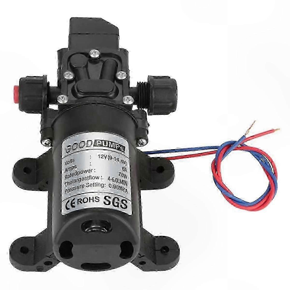 12V High-Performance Self-Priming Pump for RVs and Boats with 70W Power