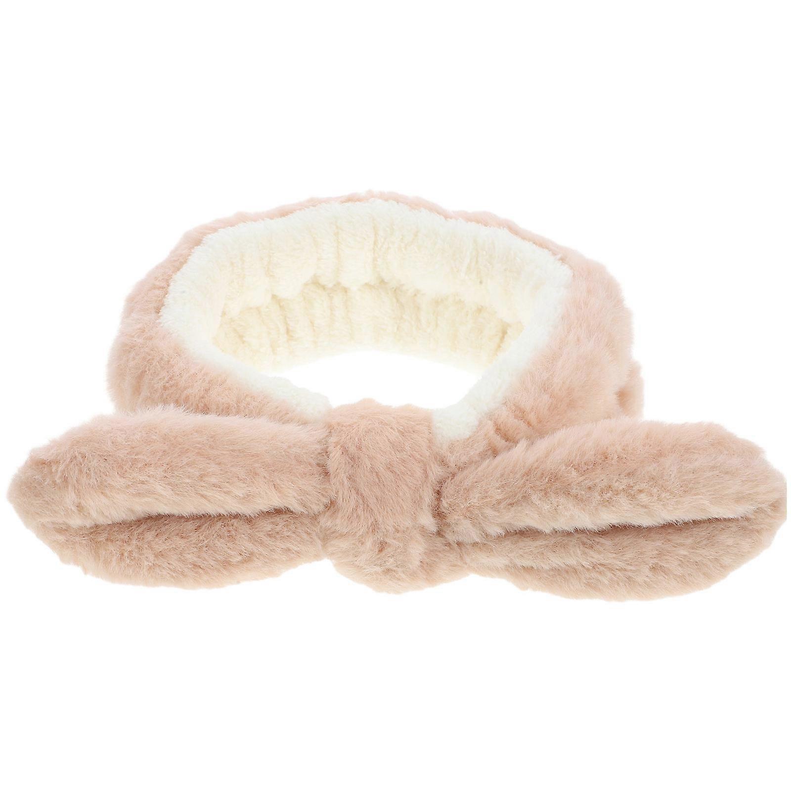 Facial Headbands Cute Accessory Pink Color Daily Use Simple Design Breathable 1Pack