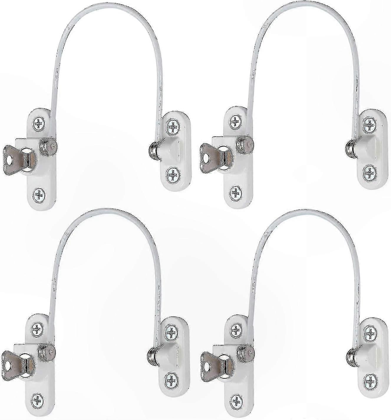 4-Pack Window Restrictor Locks for Baby Safety, Secure Window and Door Locking Solution