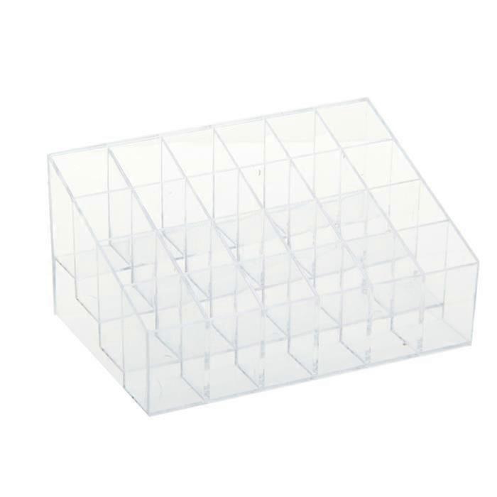 24 Compartments Lipstick Brush Mascara Storage Box Organizer