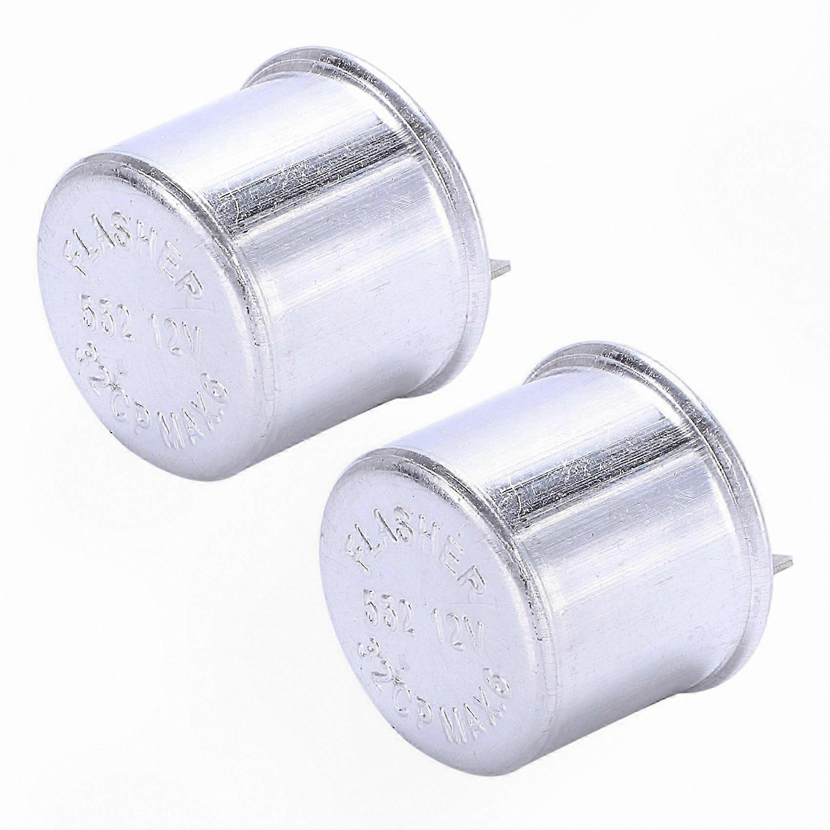 2-Pack 12V Flasher Relay for Classic Vehicles with 2-Pin Turn Signal Indicators