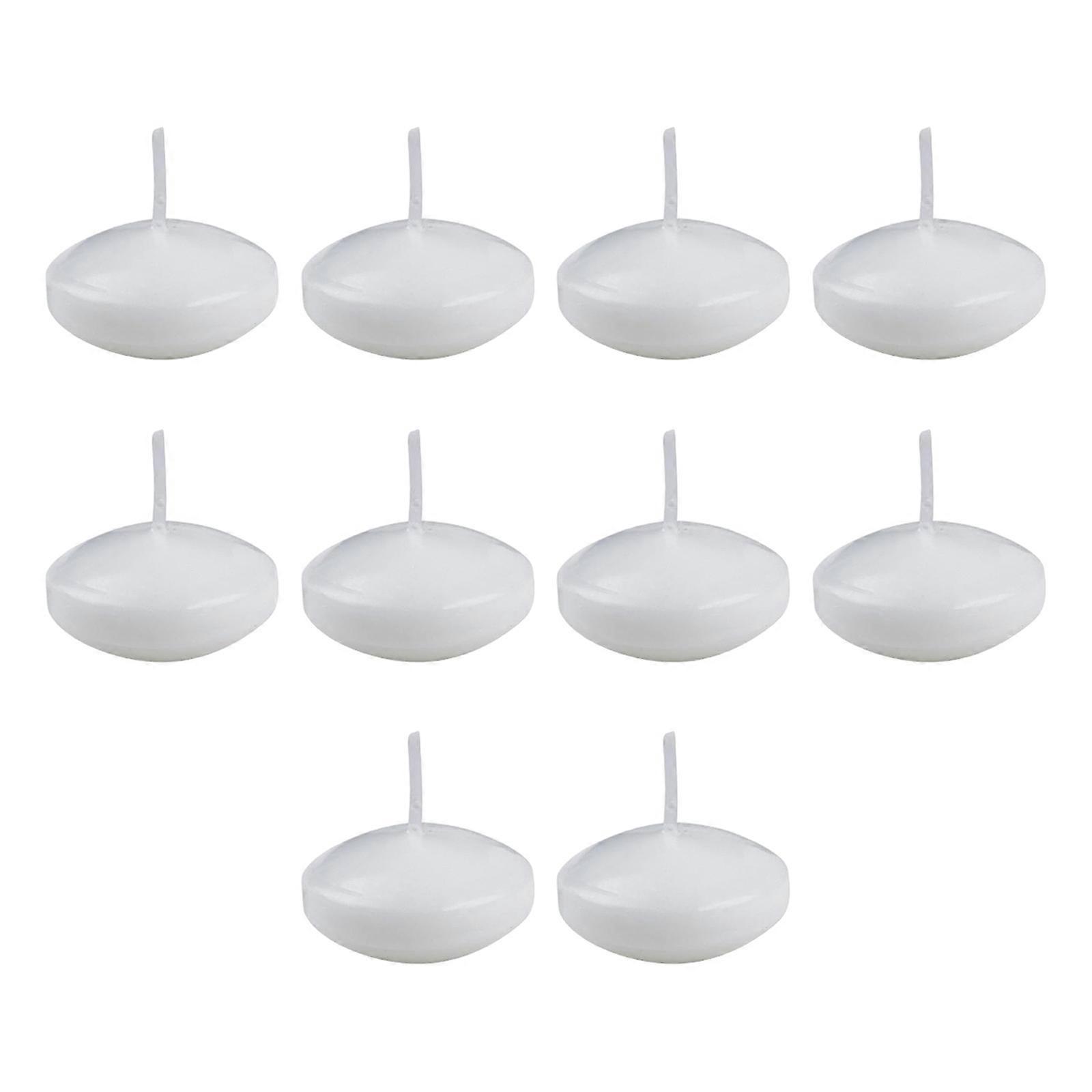 10Pack Unscented Floating Candle Small Decoration Floating Candle for Centerpieces Decorative Floating Candle Gift  White