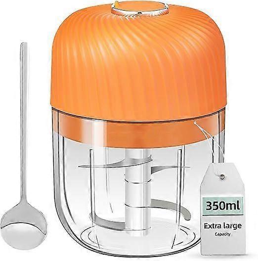 Electric Garlic Chopper, Mini Portable Veggie Chopper, 250ML Garlic Grinder Masher Onion Chopper, Blender to Vegetable, Wireless Food Processor for Gi