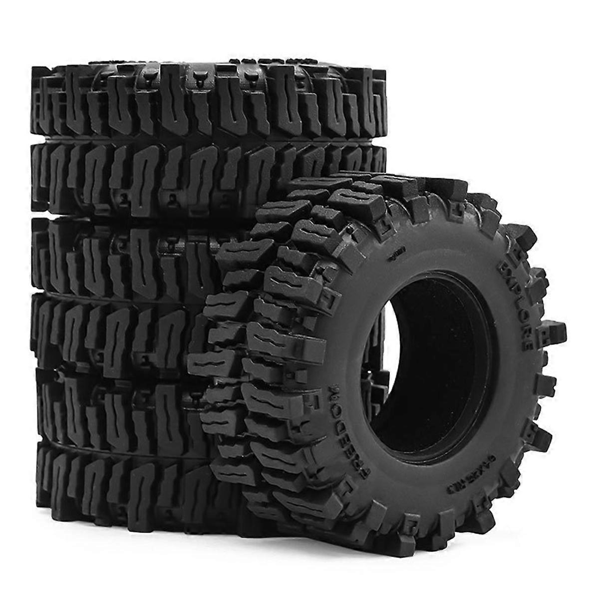 4pcs 1.3inch Crawler Tires 1.3 Tires Super Grip Soft Tyre for 1/18 TRX4M SCX24 FMS -18 A