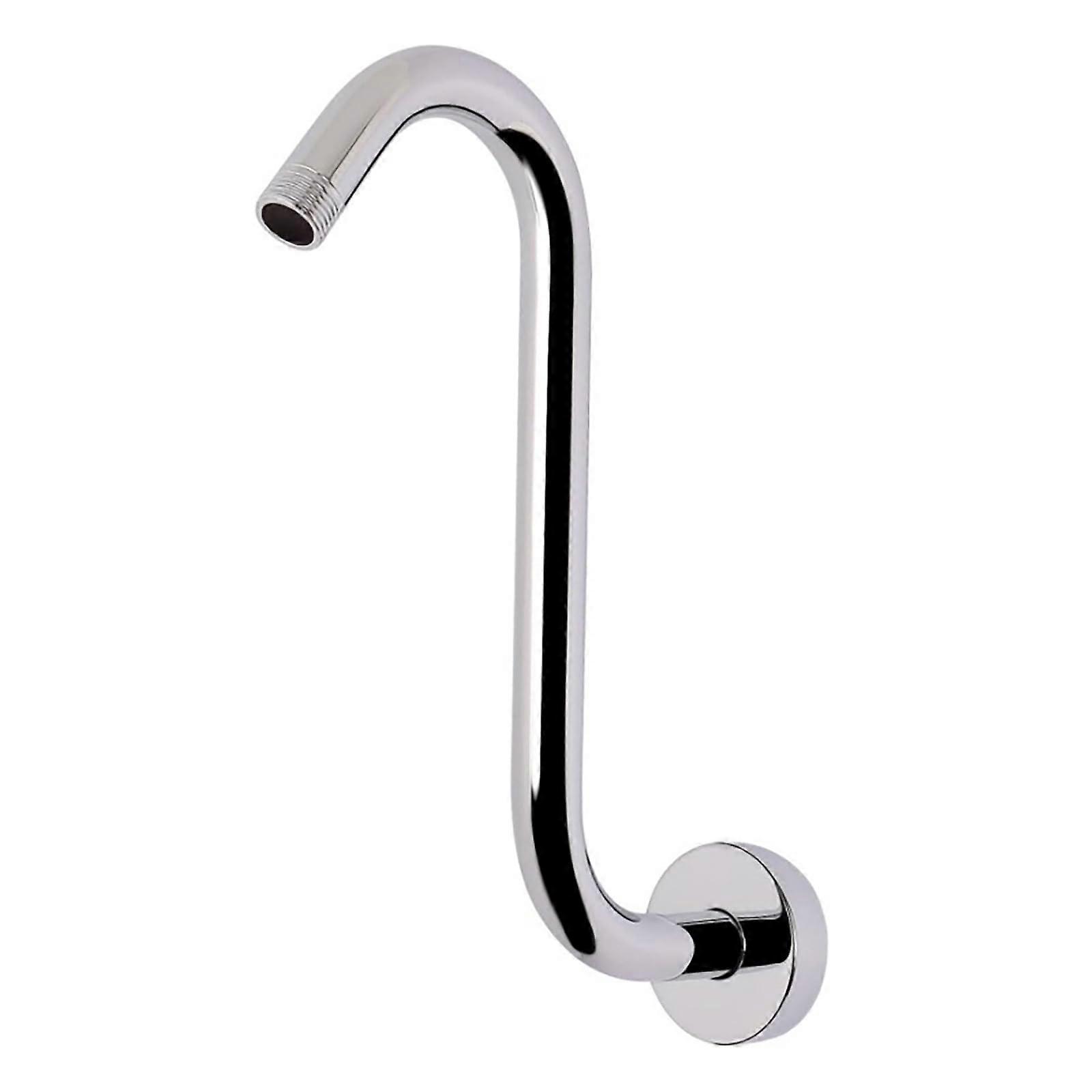 Gooseneck Showerhead Extension Arm 10-Inch S-Shaped High-Rise Shower Arm For Increased Height And Reach