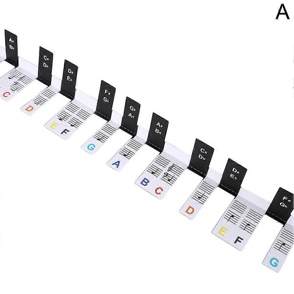 Removable 88-Keys Piano Keyboard Note Labels Reusable Piano Sticker